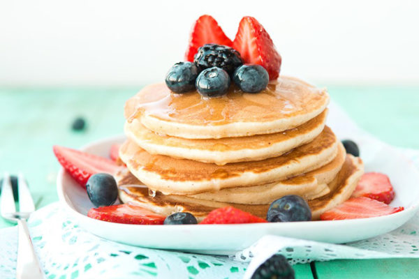 Buttermilk Pancakes with Berries