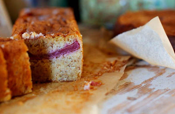 Rhubarb and Almond Cake