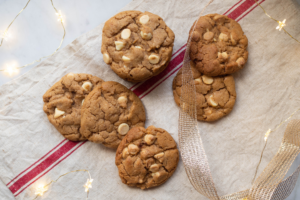 Gingerbread Spice Cookies with White Chocolate