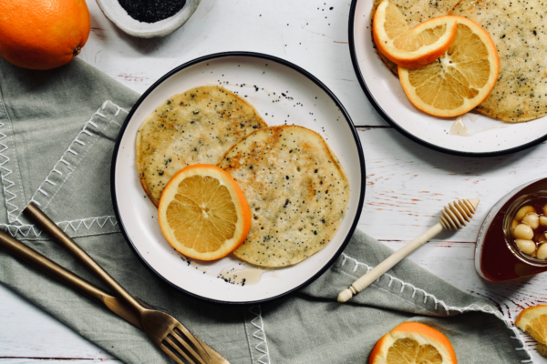 Energising Orange and Poppyseed Pancakes