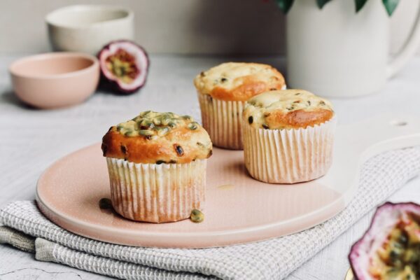 Protein Punching Passionfruit and Sour Cream Muffins